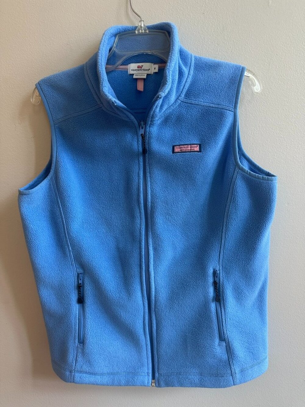Women's Vineyard Vines Vest - Blue Polar Fleece Vest Size Medium